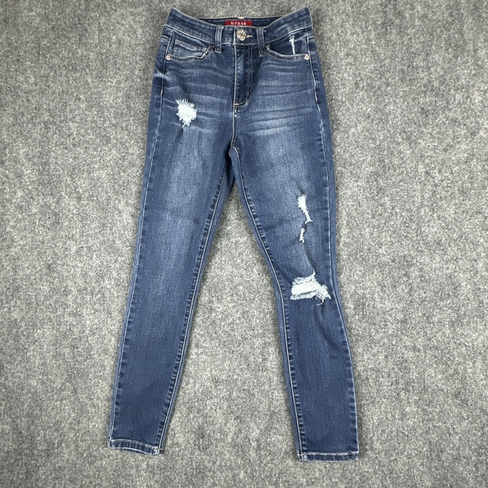 Guess Jeans Women's 24 Eco Simmone High-Rise Skinny Distressed 24